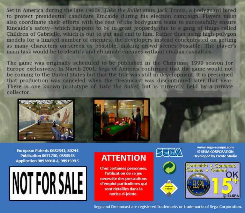 Take the Bullet — box-2D-back (EU)