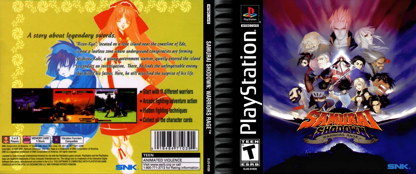 Samurai Shodown - Warrior's Rage — box-texture (US)