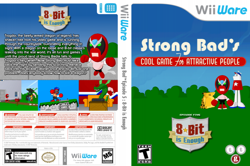 Strong Bad's Cool Game For Attractive People - Episode 5 - 8-bit Is Enough — box-texture (US)