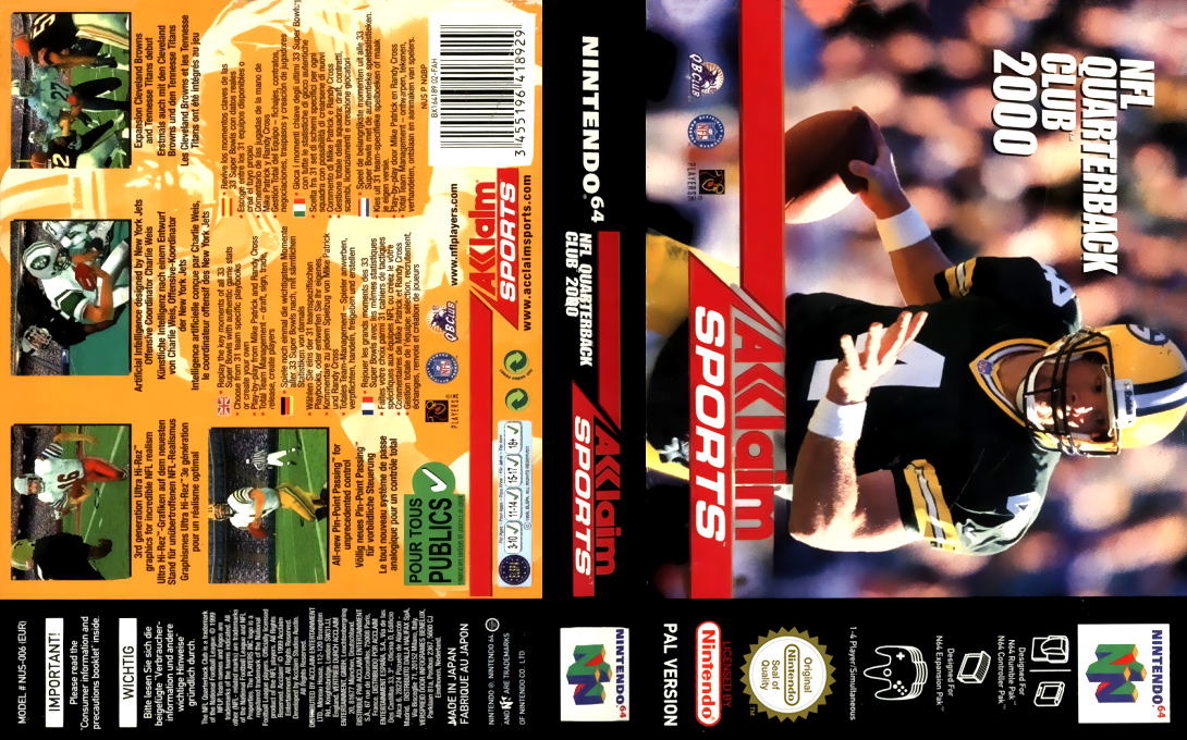 NFL Quarterback Club 2000 — box-texture (EU)