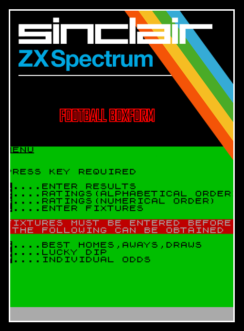 Football Boxform box art