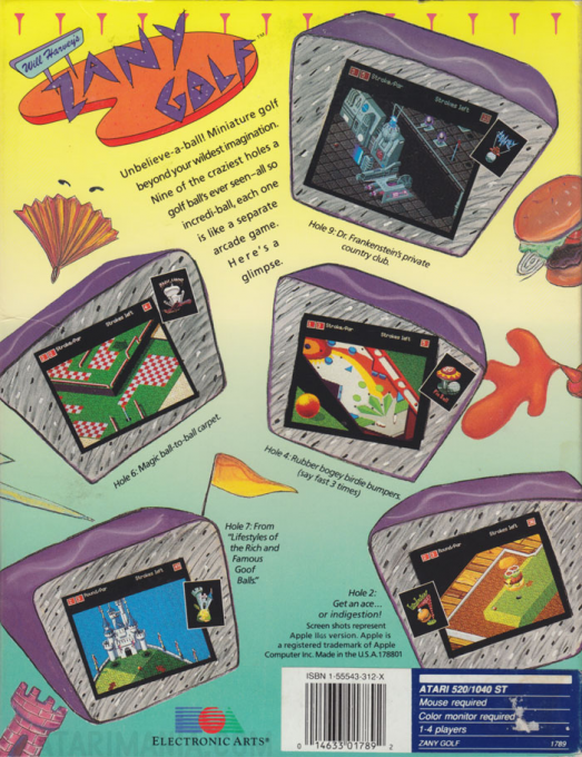 Will Harvey's Zany Golf — box-2D-back (US)