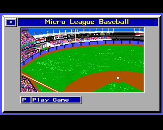 Microleague Baseball - The Manager's Challenge — sstitle (WOR)