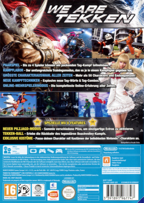 Tekken Tag Tournament 2 - Wii U Edition — box-2D-back (DE)
