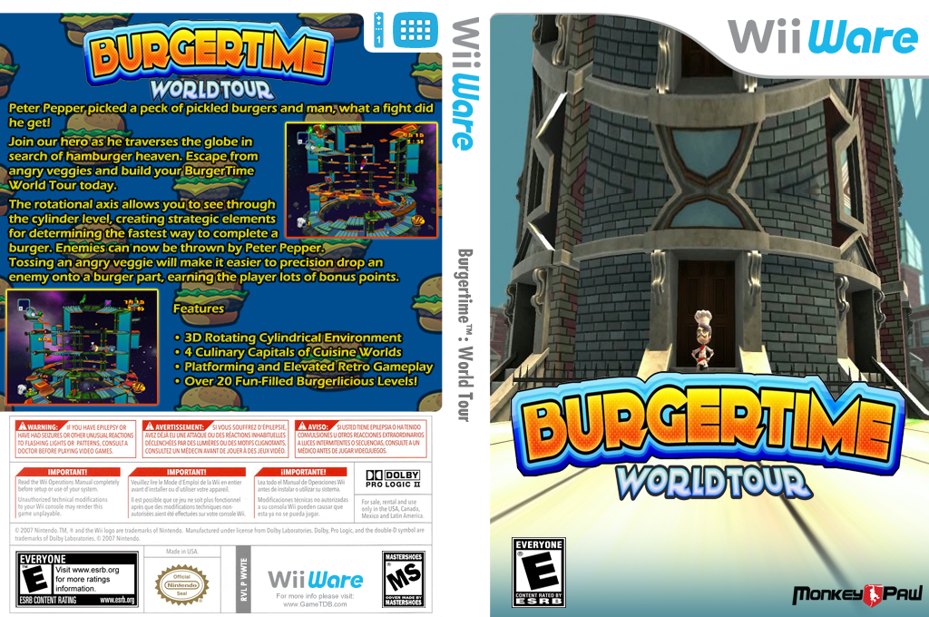 Burgertime World Tour — box-texture (US)