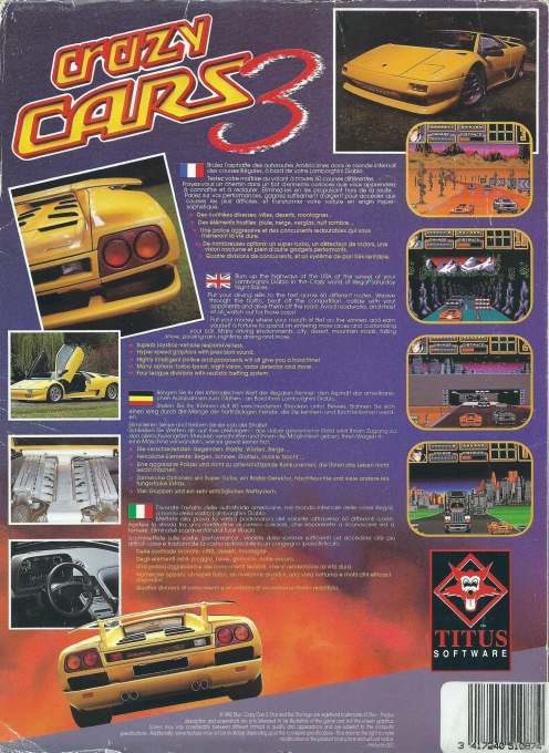 Crazy Cars 3 — box-2D-back (EU)