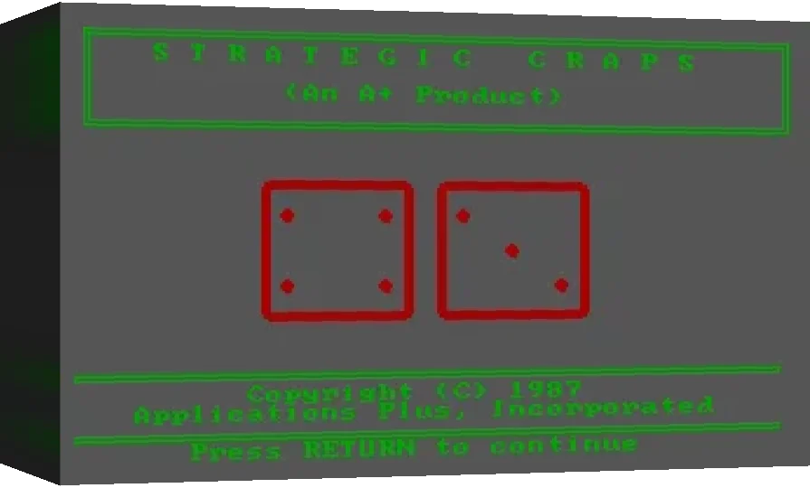 Strategic Craps — box-3D (WOR)