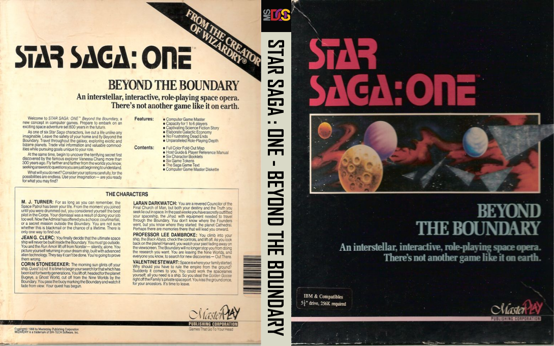 Star Saga One - Beyond The Boundary — box-texture (US)