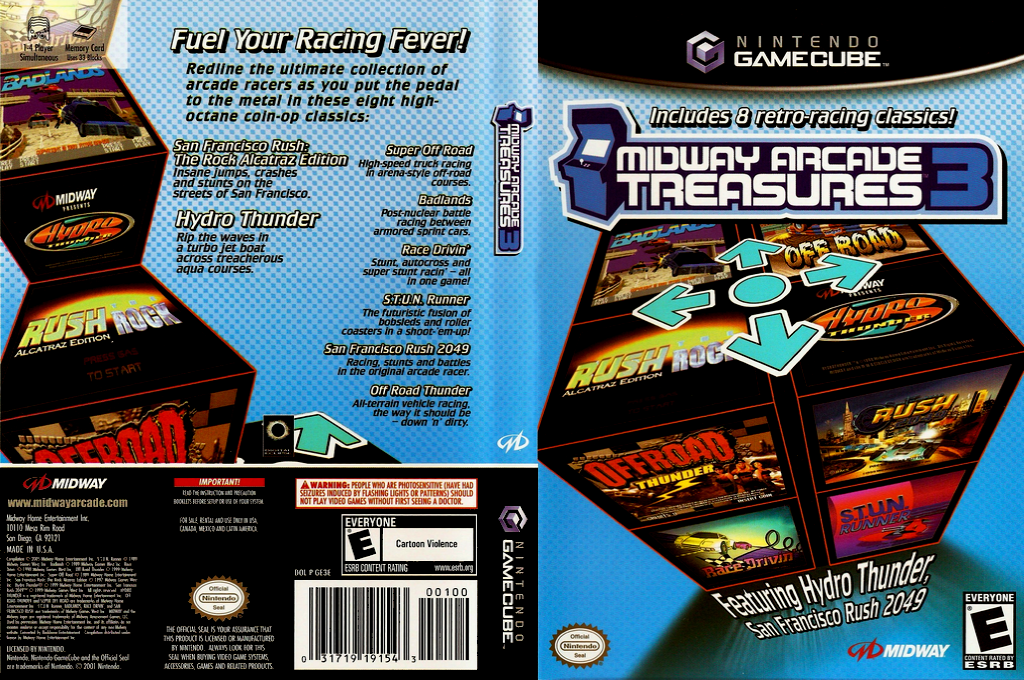 Midway Arcade Treasures 3 — box-texture (US)