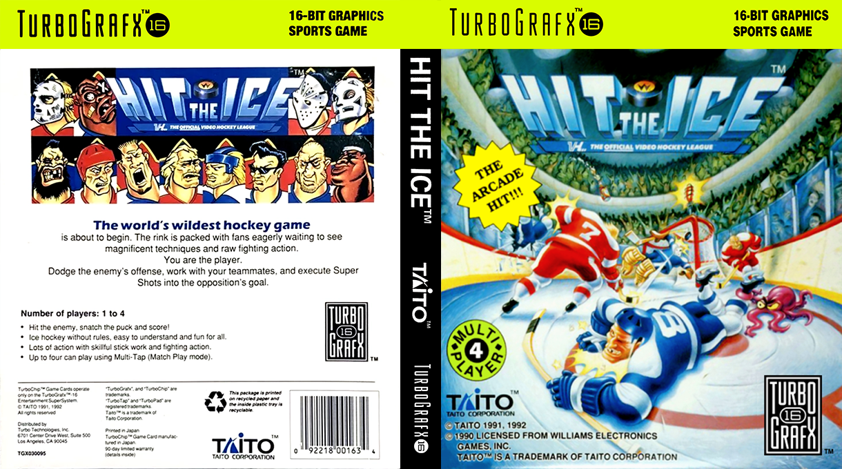 Hit the Ice - The Video Hockey League — box-texture (US)