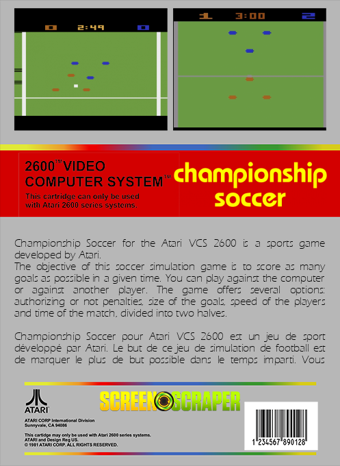Championship Soccer — box-2D-back (SS)