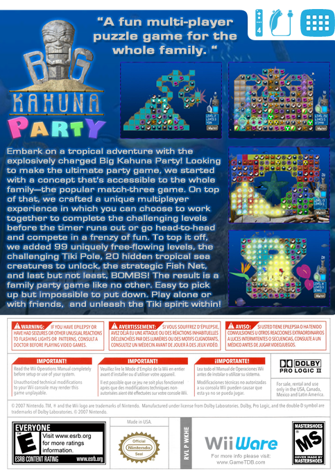 Big Kahuna Party — box-2D-back (US)