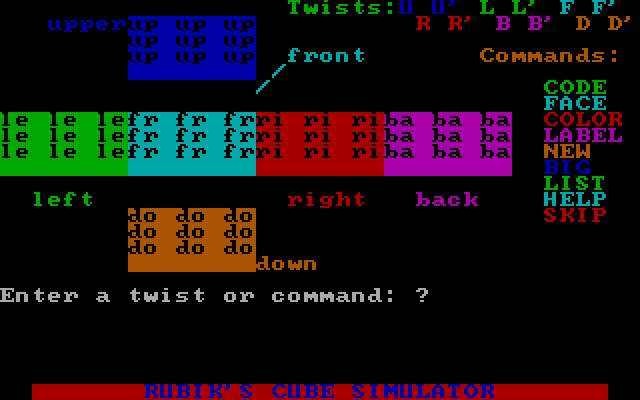 Rubik's Cube — ss (WOR)