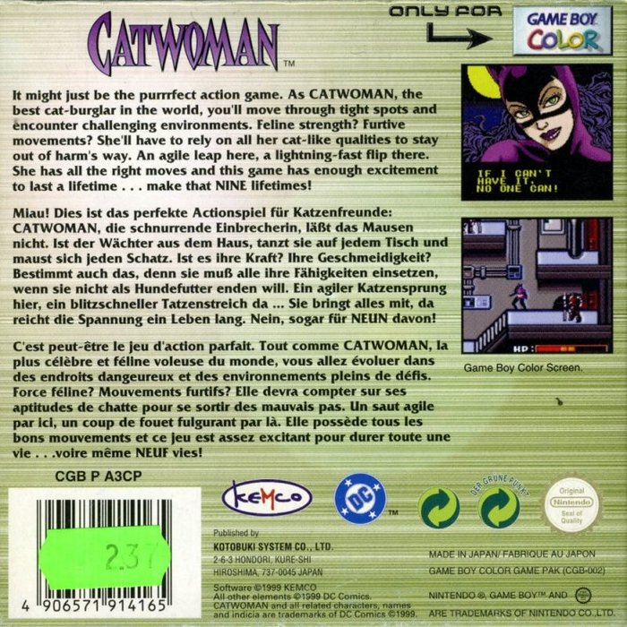Catwoman — box-2D-back (US)