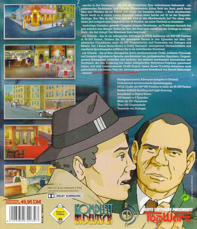 Jack Orlando - A Cinematic Adventure — box-2D-back (DE)