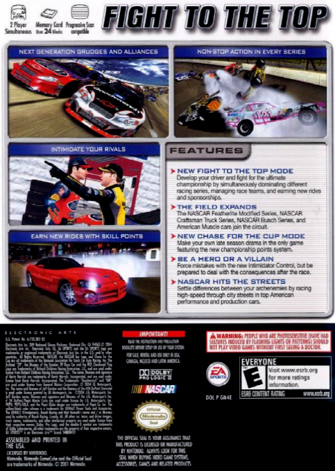 NASCAR 2005 - Chase for the Cup — box-2D-back (US)