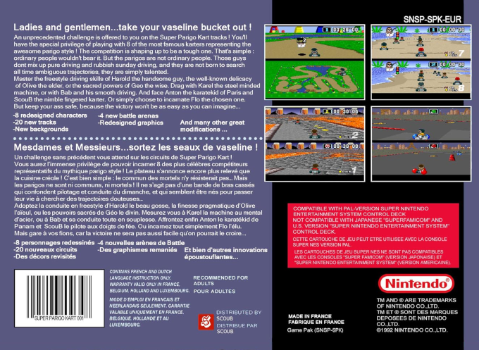 Super Parigo Kart — box-2D-back (EU)