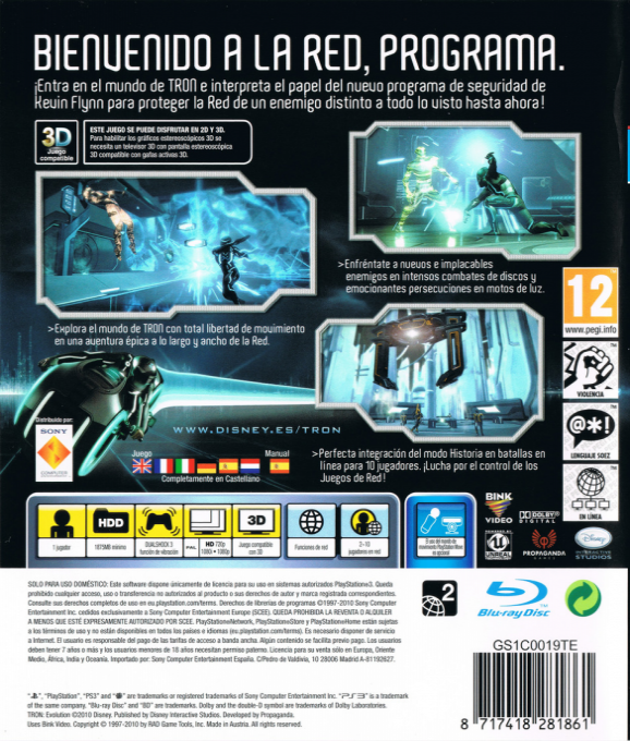 Disney Tron - Evolution — box-2D-back (SP)