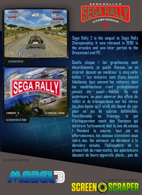 Sega Rally 2 — box-2D-back (SS)