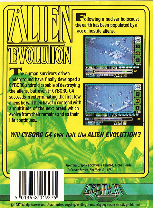 Alien Evolution — box-2D-back (EU)