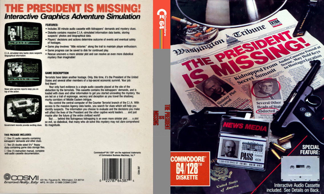 President Is Missing, The — box-texture (US)