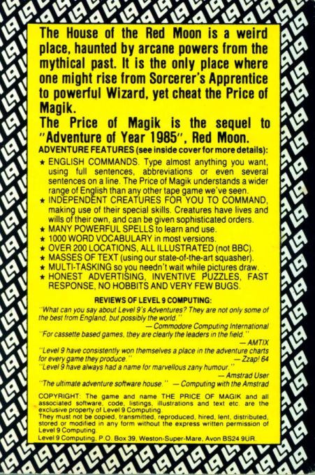 Price Of Magik, The — box-2D-back (EU)