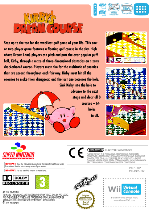 Kirby's Dream Course — box-2D-back (EU)