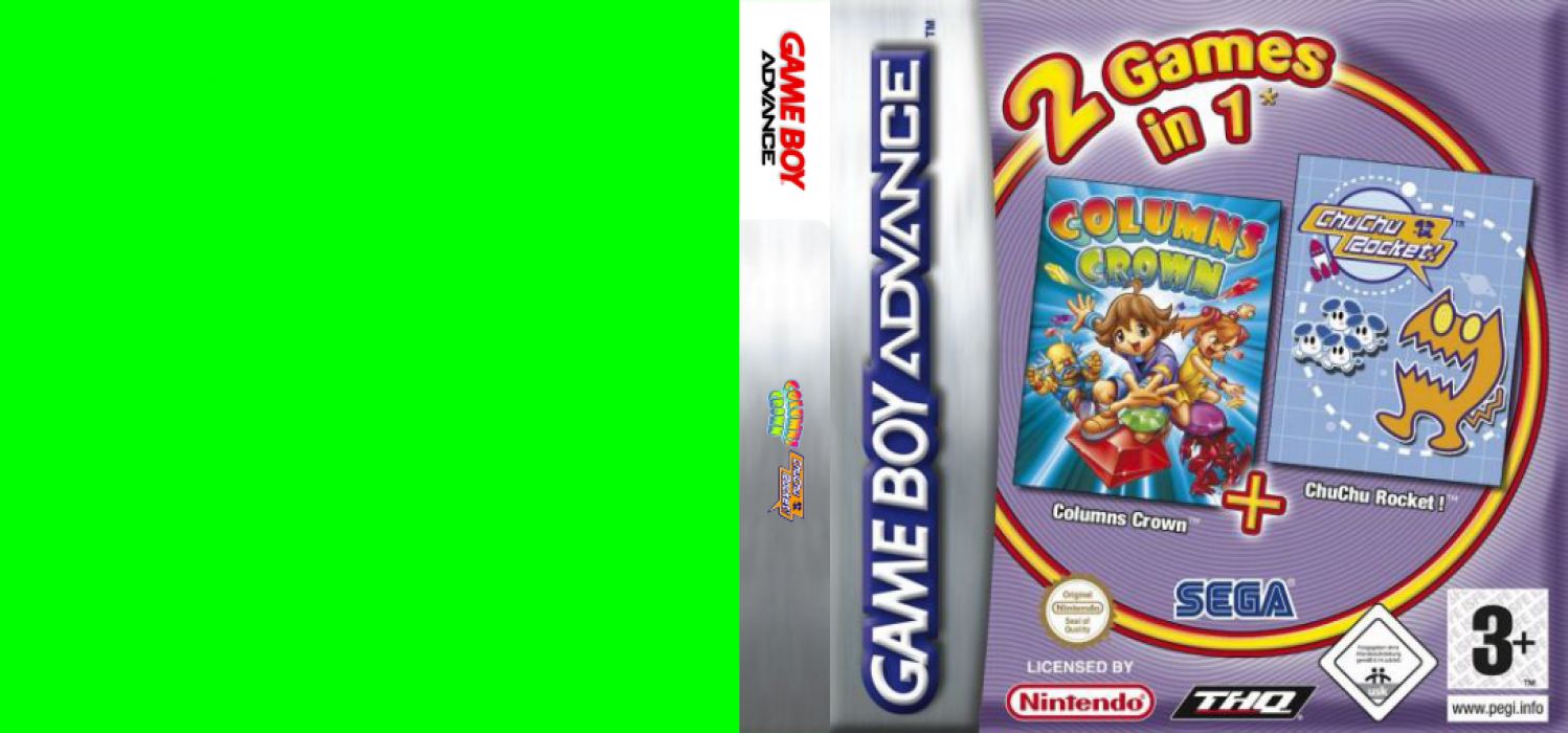 2 Games in 1 - Columns Crown + ChuChu Rocket! — box-texture (EU)