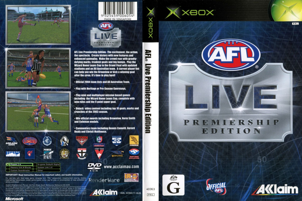 AFL Live Premiership Edition — box-texture (AU)
