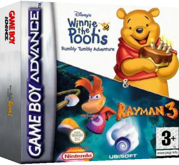 Winnie the Pooh's Rumbly Tumbly Adventure & Rayman 3 — box-3D (EU)