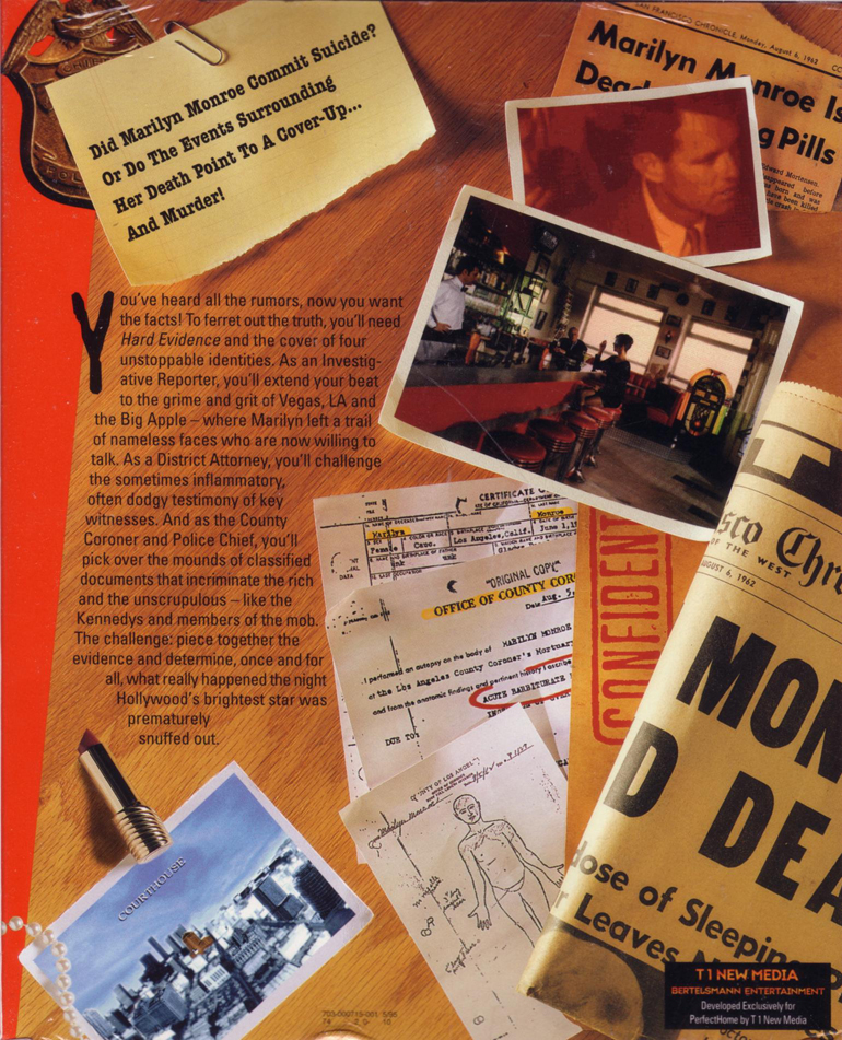 Hard Evidence: The Marilyn Monroe Files — box-2D-back (US)