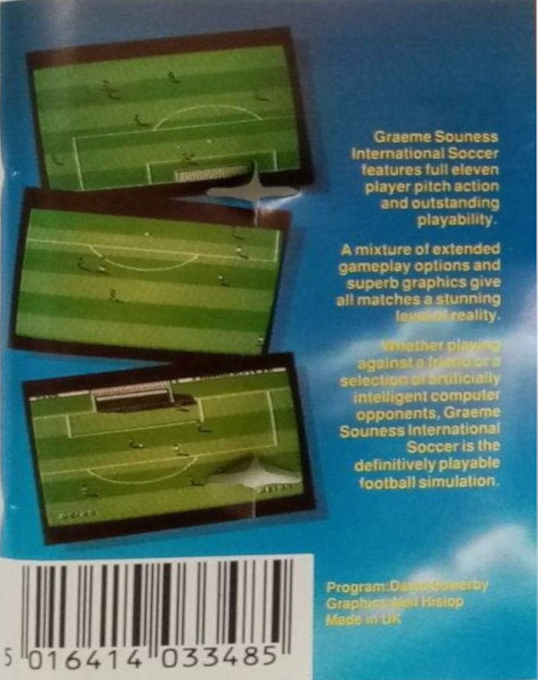 Graeme Souness International Soccer — box-2D-back (EU)