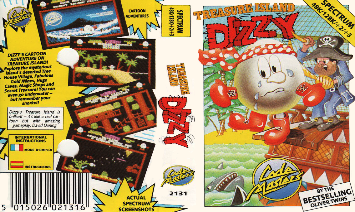 Dizzy 2 - Treasure Island Dizzy — box-texture (EU)