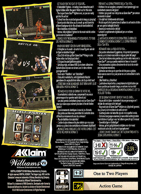 Mortal Kombat 3 — box-2D-back (EU)