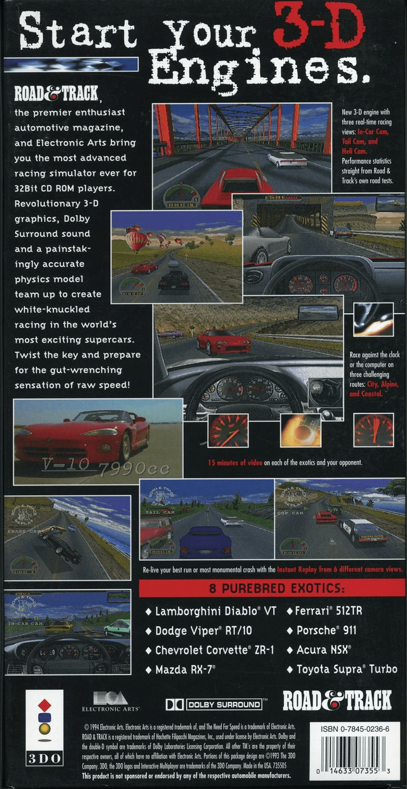 Road & Track Presents - OverDrivin' — box-2D-back (US)