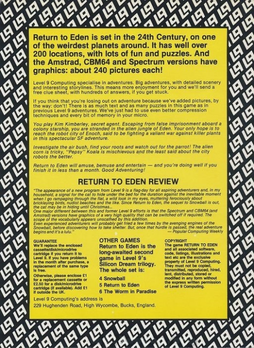 Return To Eden — box-2D-back (EU)