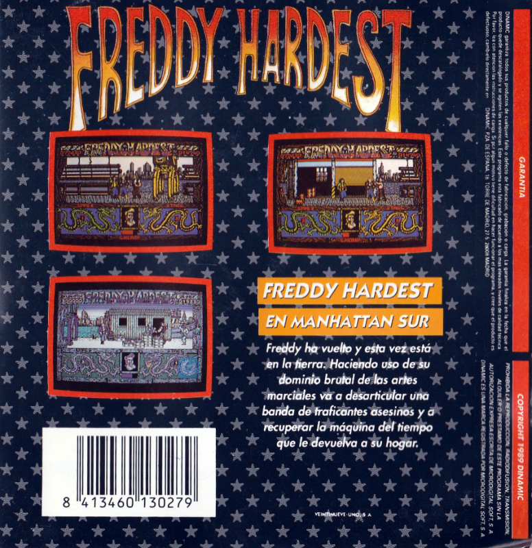 Freddy Hardest en Manhattan Sur — box-2D-back (SP)