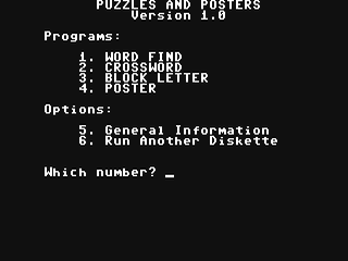 Puzzles and Posters — ss (WOR)