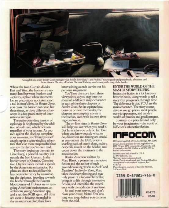 Border Zone — box-2D-back (US)