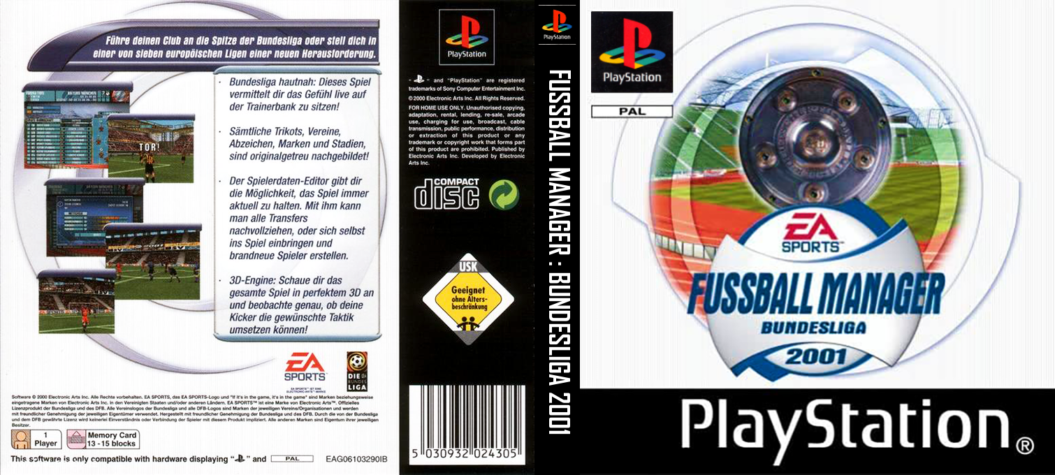 F.a. Premier League Football Manager 2001, The — box-texture (DE)