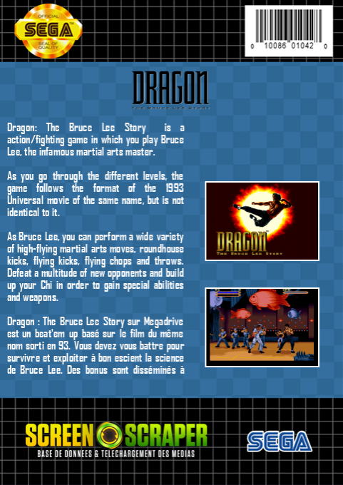 Dragon - The Bruce Lee Story — box-2D-back (SS)