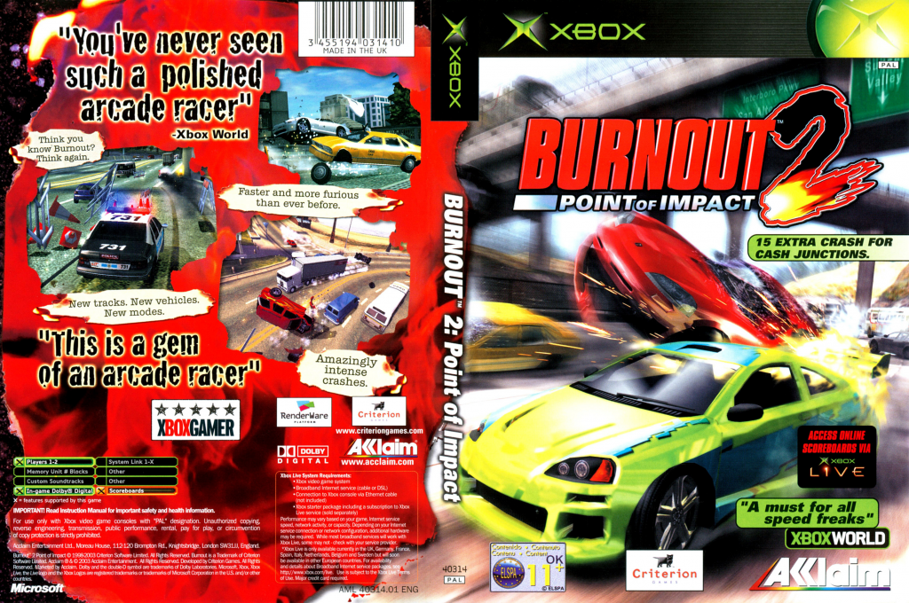 Burnout 2 - Point of Impact — box-texture (UK)