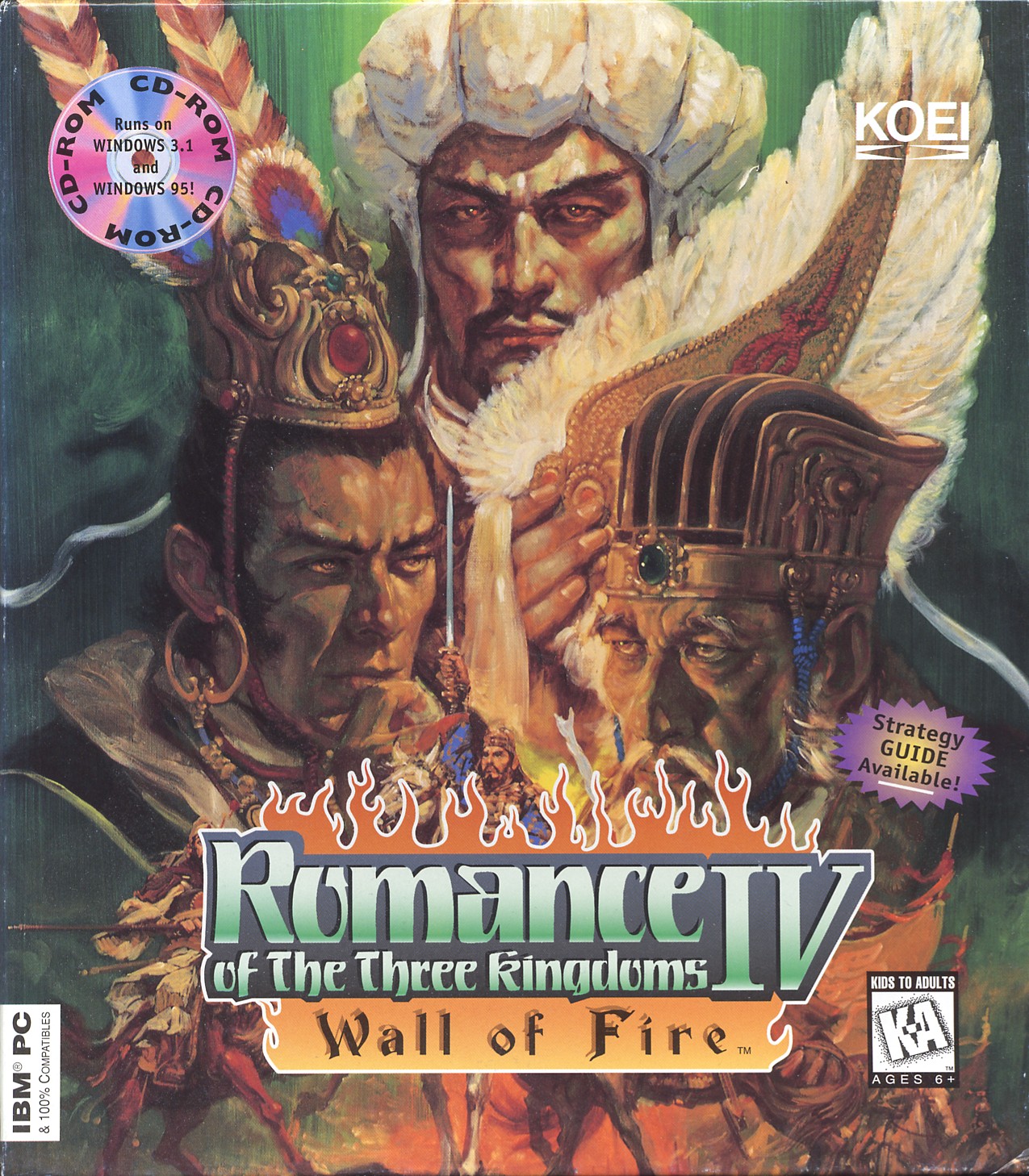 Romance of the Three Kingdoms IV: Wall of Fire box art