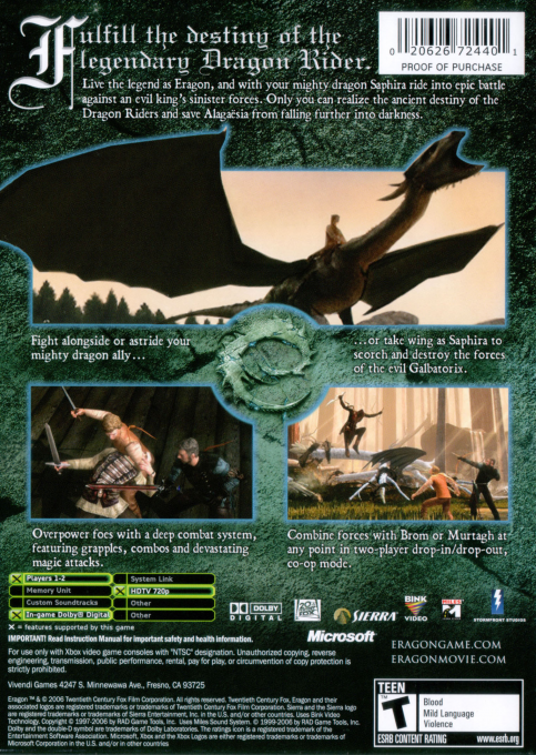 Eragon — box-2D-back (US)