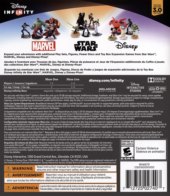 Disney Infinity: 3.0 Edition - Starter Pack — box-2D-back (US)