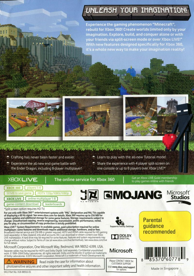 Minecraft - Story Mode - A Telltale Games Series - The Complete Adventure — box-2D-back (AU)
