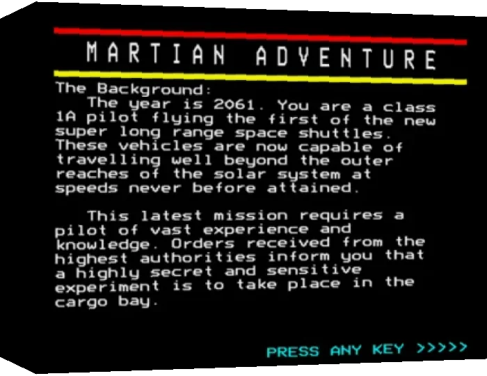 Martian Adventure — box-3D (WOR)
