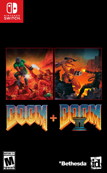 DOOM plus DOOM 2 box art