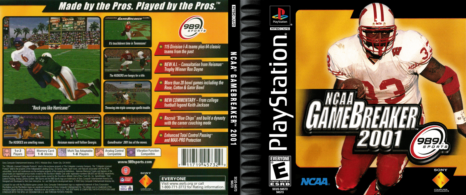 Ncaa Gamebreaker 2001 — box-texture (US)