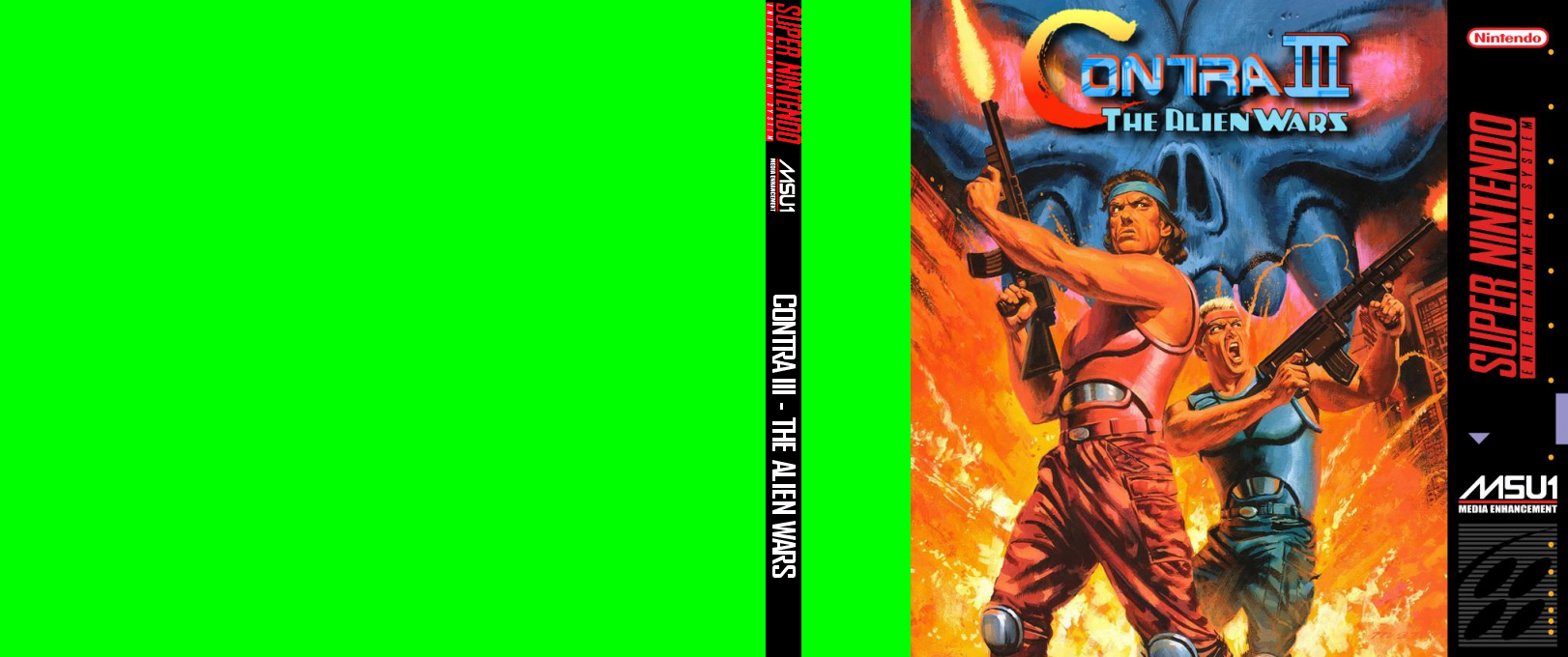 Contra III : The Alien Wars — box-texture (US)